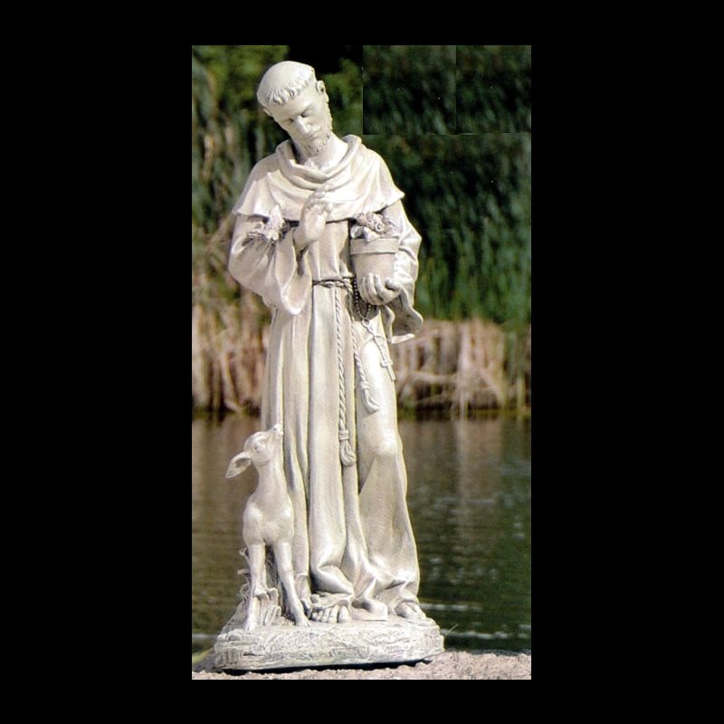 Saint Francis Statue 18" (45.7 cm) Resin-stone