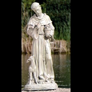 Saint Francis Statue 18" (45.7 cm) Resin-stone