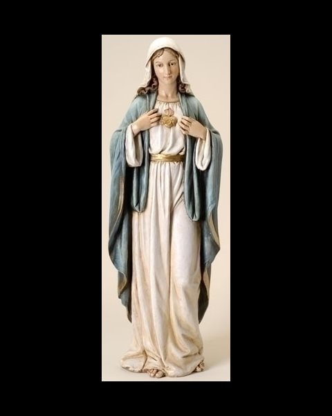 Immaculate Heart of Mary Statue 36" (91.5 cm), Resin-stone