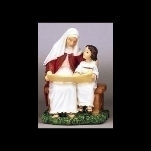 Statue Sainte Anne Enseignante 3.5" (9 cm) en résine