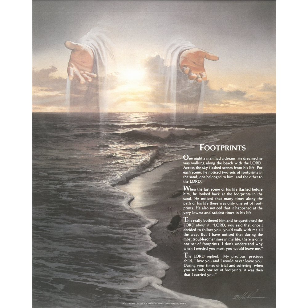 PICTURE 8X10 - FOOTPRINTS, English / ea
