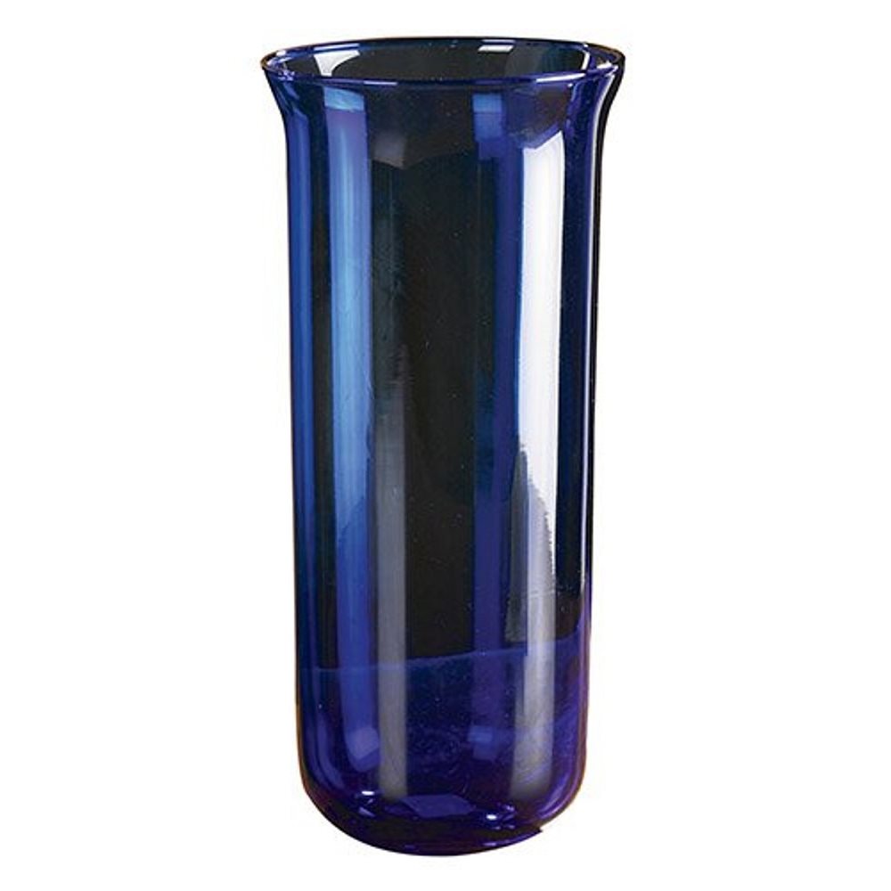 Blue Sanctuary Glass 4" (10cm) diam. x 10" (25.4cm) ht.