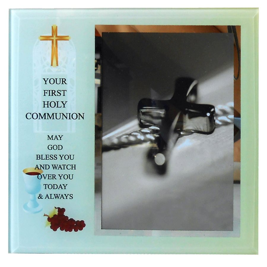 First communion Glass frame, 4" x 6'', E