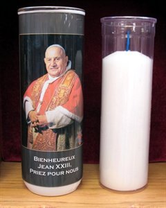 Veilleuse 8'' B. Pape Jean XXIII et plastique 5jrs / un