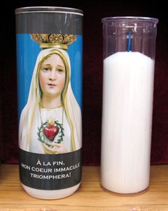 5 Days Immaculate Heart of Mary Votive Glass Candles / ea