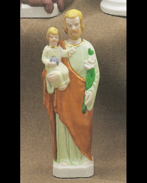 Statue Saint Joseph 6" (15 cm) en porcelaine