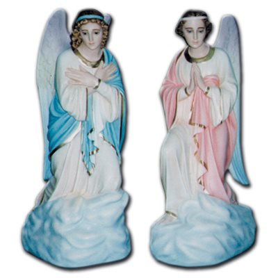 Kneeling Angels Fiberglass Outdoor Statue 39.5"( 100 cm) / pr