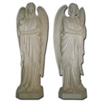 Statue ext. Anges porte-chandelle 63" (160 cm) en FDV  /  pr