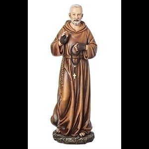 St. Padre Pio Resin Statue, 10.25" (26 cm)