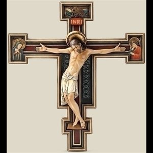Crucifix 10.25" (26 cm) Florentin en résine