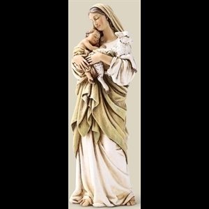 Madonna and Child with Lamb Resin Statue, 6.25" (16 cm)