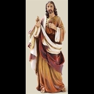 Statue Sacré-Coeur de Jésus 6.25" (16 cm) résine