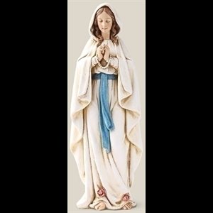 Our Lady of Lourdes Resin Statue, 6.25" (16 cm)
