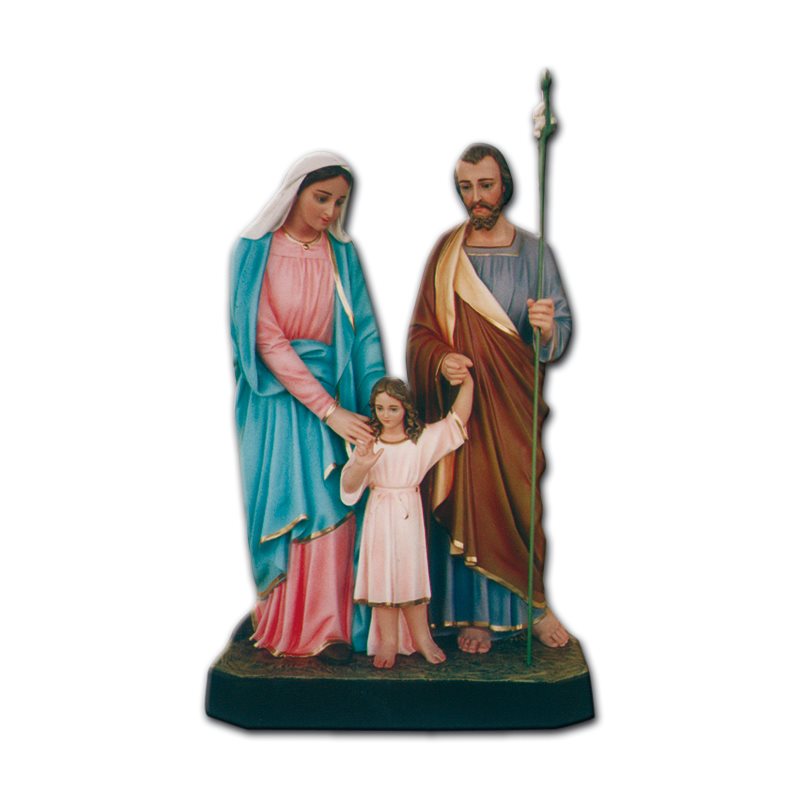 Holy Family Color Fiberglass Outdoor Statue 43" (110 cm)