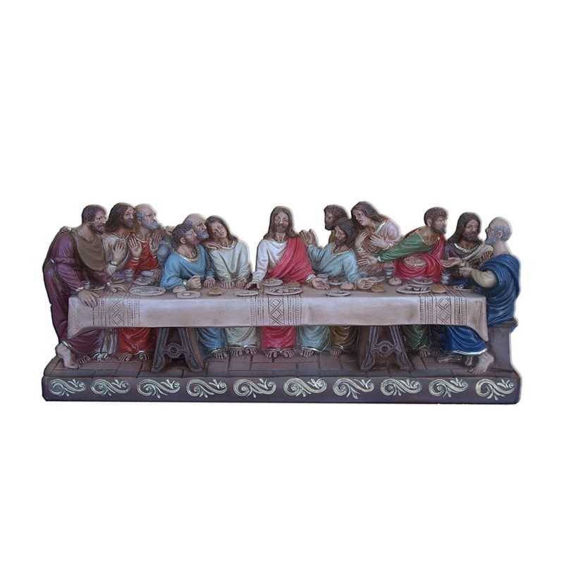 Color Fiberglass Last Supper For Exterior 7" x17" (18x43 cm)