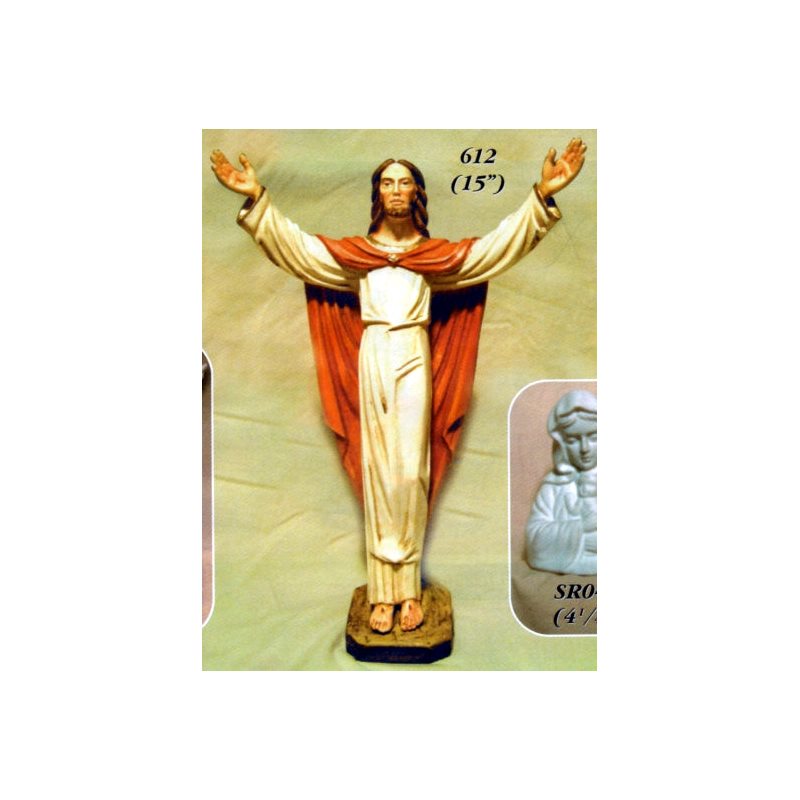 Statue Christ Ressuscité 15" (38 cm) en résine