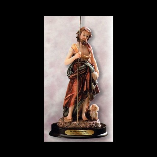 Statue Saint Jean Baptiste 8" (20 cm) en résine