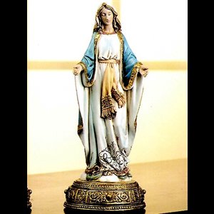 Our Lady of Grace Resin Statue, 10.25" (26 cm) Ht.