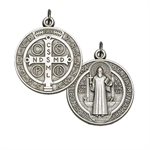 Médaille Saint Benoit argentée 4,6 cm