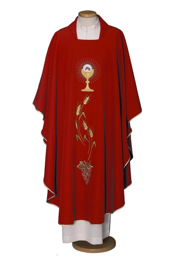 Red Chasuble #65-000305 100% polyester