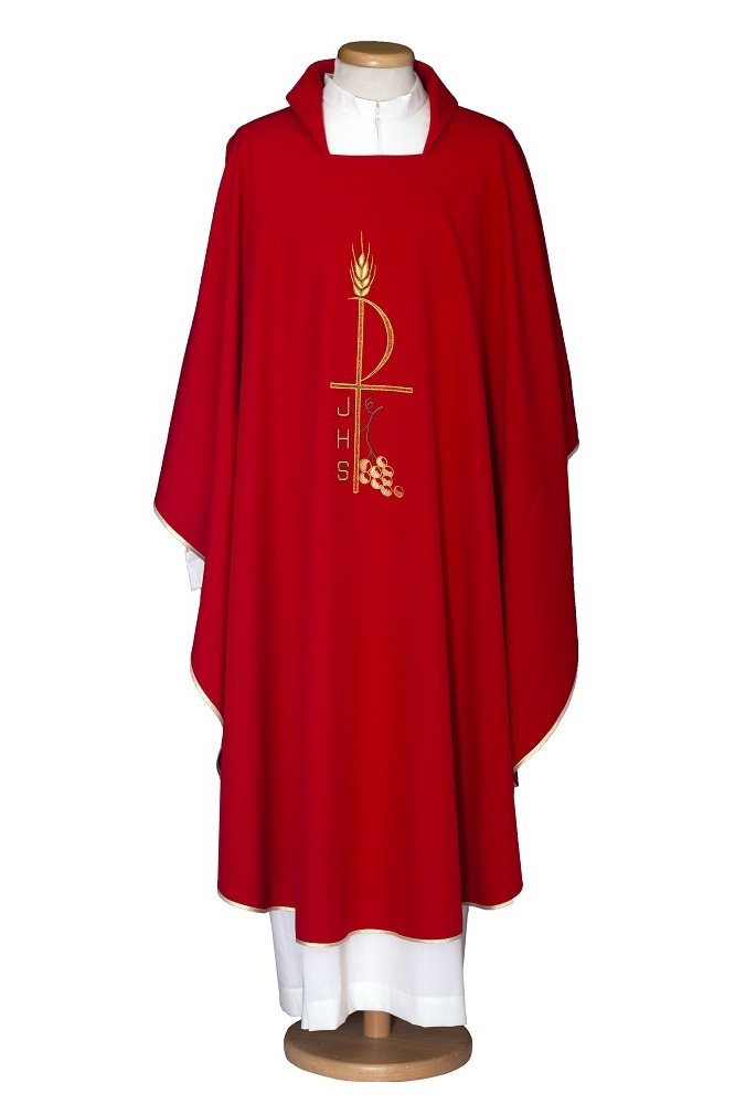 Red Chasuble #65-000462 100% polyester