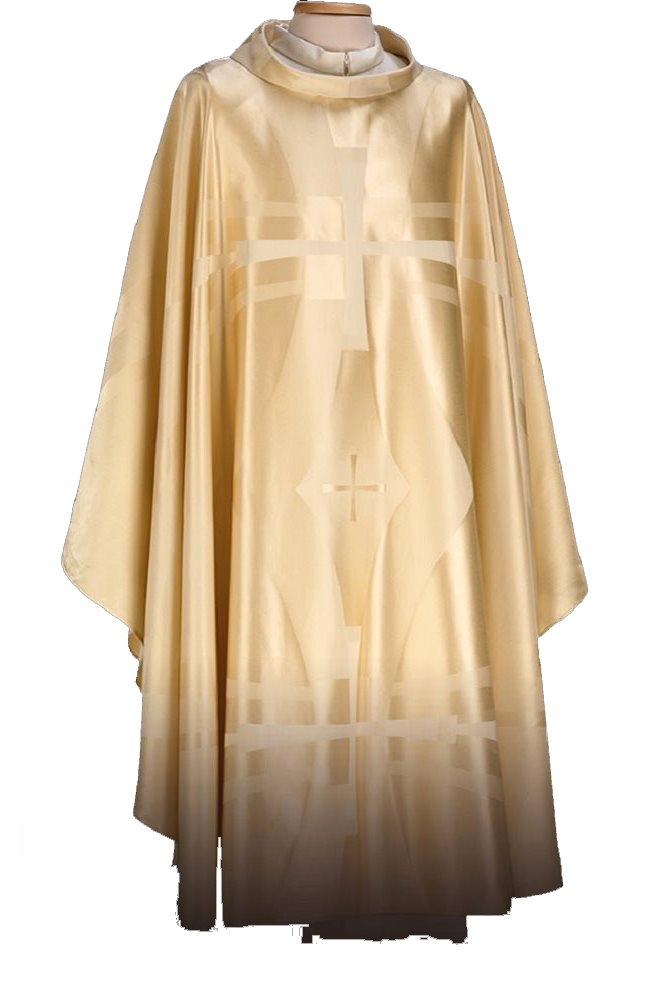 Chasuble Ivoire #65-000521 en laine et soie Chasuble Ivoire #65-000521 en laine et soie