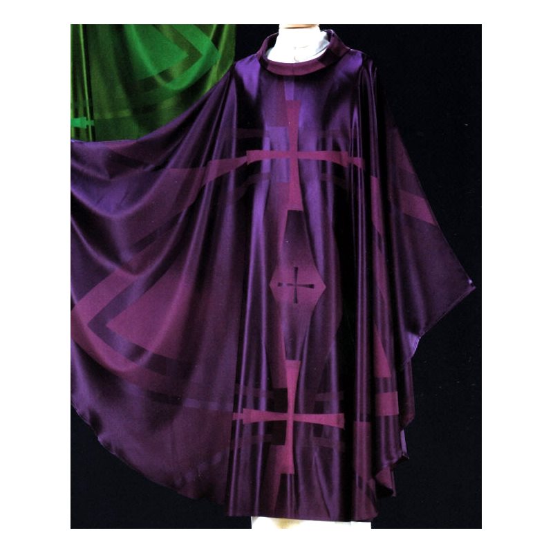 Chasuble #65-000521 Purple in Silk / Wool