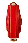 Red Chasuble #65-002001 wool and lurex