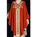 Chasuble #65-039412 rouge 100% soie