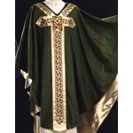 Chasuble #65-039412 Green 100% silk
