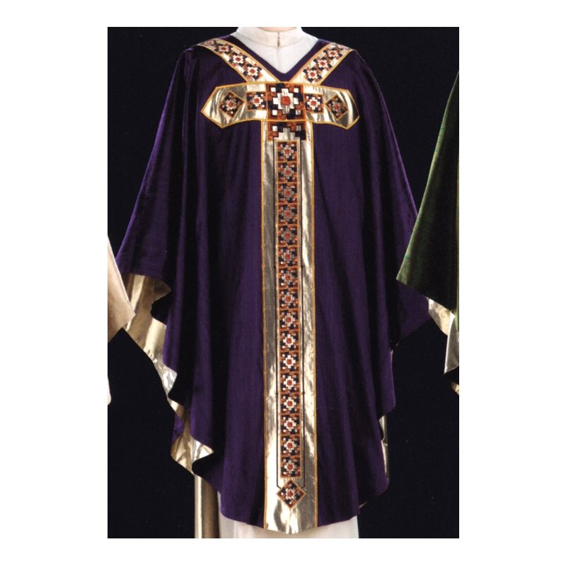 Chasuble #65-039412 purple 100% silk