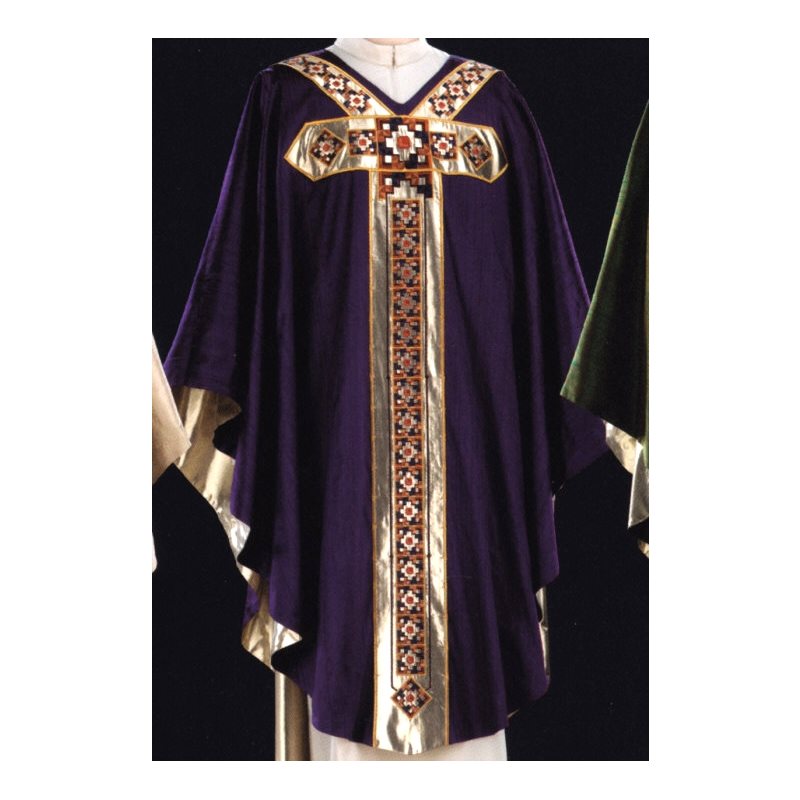 Chasuble #65-039412 violette 100% soie