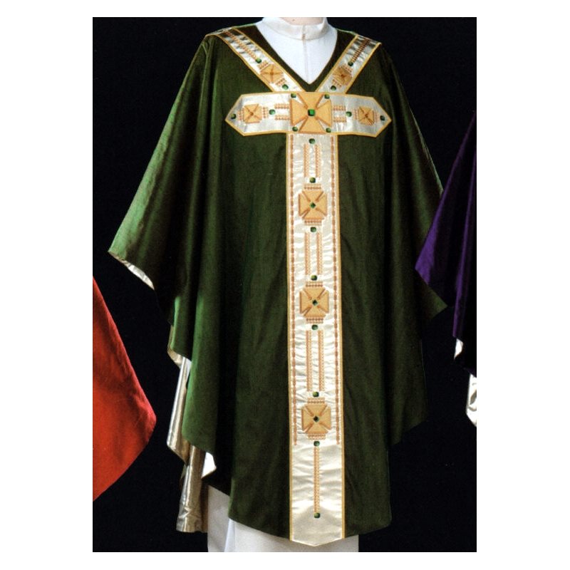 Chasuble #65-039691 Green 100% silk