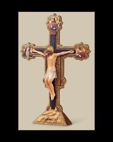 Ognissanti Crucifix 10 1 / 2" en résine