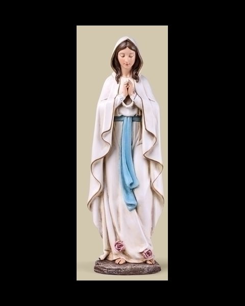 Our Lady of Lourdes Statue 13 1 / 2" resin
