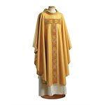 Chasuble #65-000262 80% Wool / 20% Lurex, golden fabric