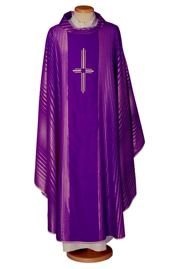 Purple Chasuble #65-002003 wool and lurex