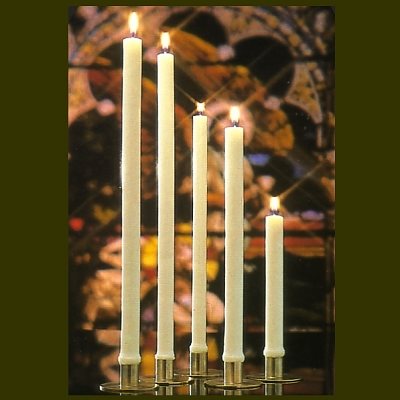 Altar candle 1" x 18 1 / 2" Self-fit / box of 12