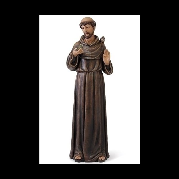 Statue Saint Francois d'Assise 61 1 / 2'' résine