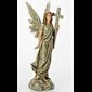 Statue Ange avec croix 25" en résine