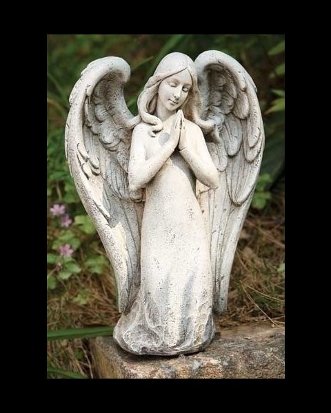 Statue Ange adorateur 10'' en résine