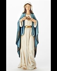 Statue Coeur Immaculée de Marie 17 3 / 4" en résine