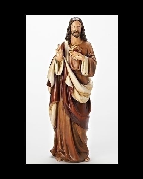 Sacrd Heart of Jesus Statue 18" resin