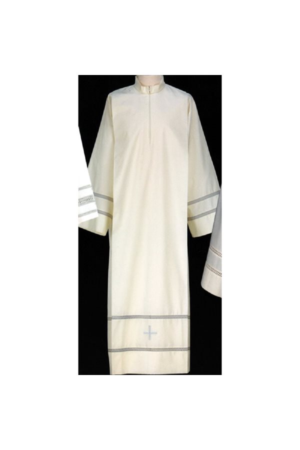 Aube 61" (155 cm) polyester / coton blanc ou ivoire