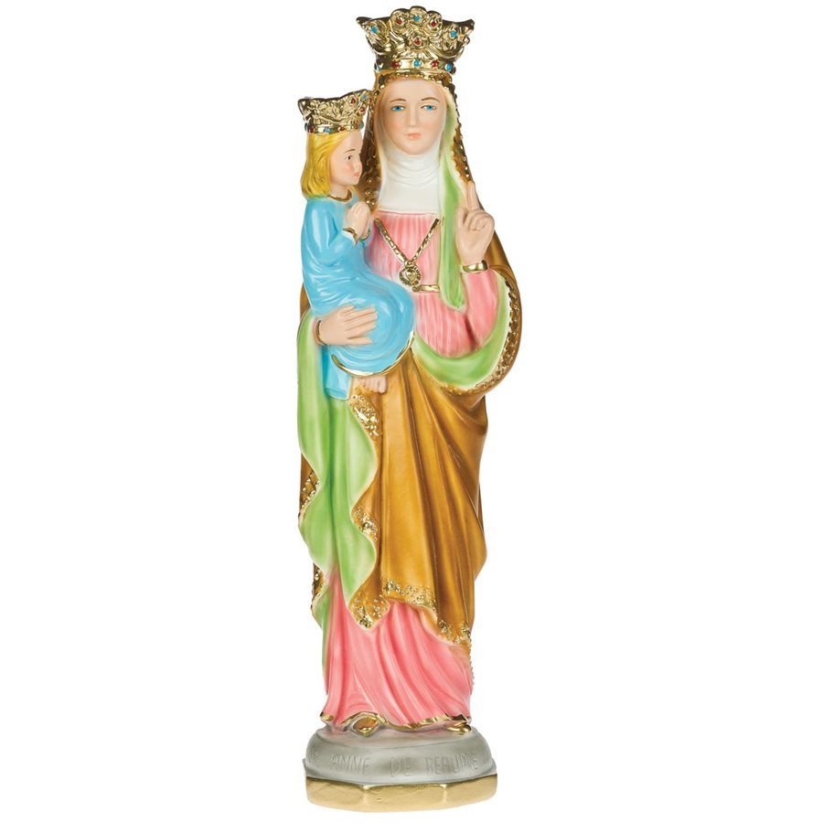 Sainte Anne Beaupré'' Hand-Paint. Col. Plaster Statu