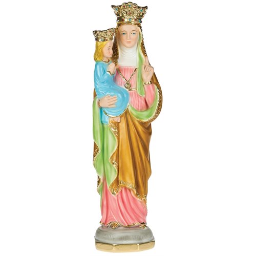Statue Sainte Anne Beaupré, plâtre col, peinte main, 40 cm