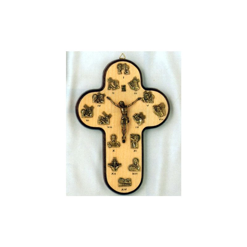 Wood Way of the Cross, 6.5" x 9.5" (16.5 x 24 cm)