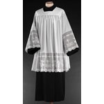 Surplis polyester / coton modèle IHS avec dentelle (Petit)