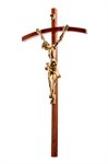Crucifix papal en bois, 35,6 x 17,1 cm