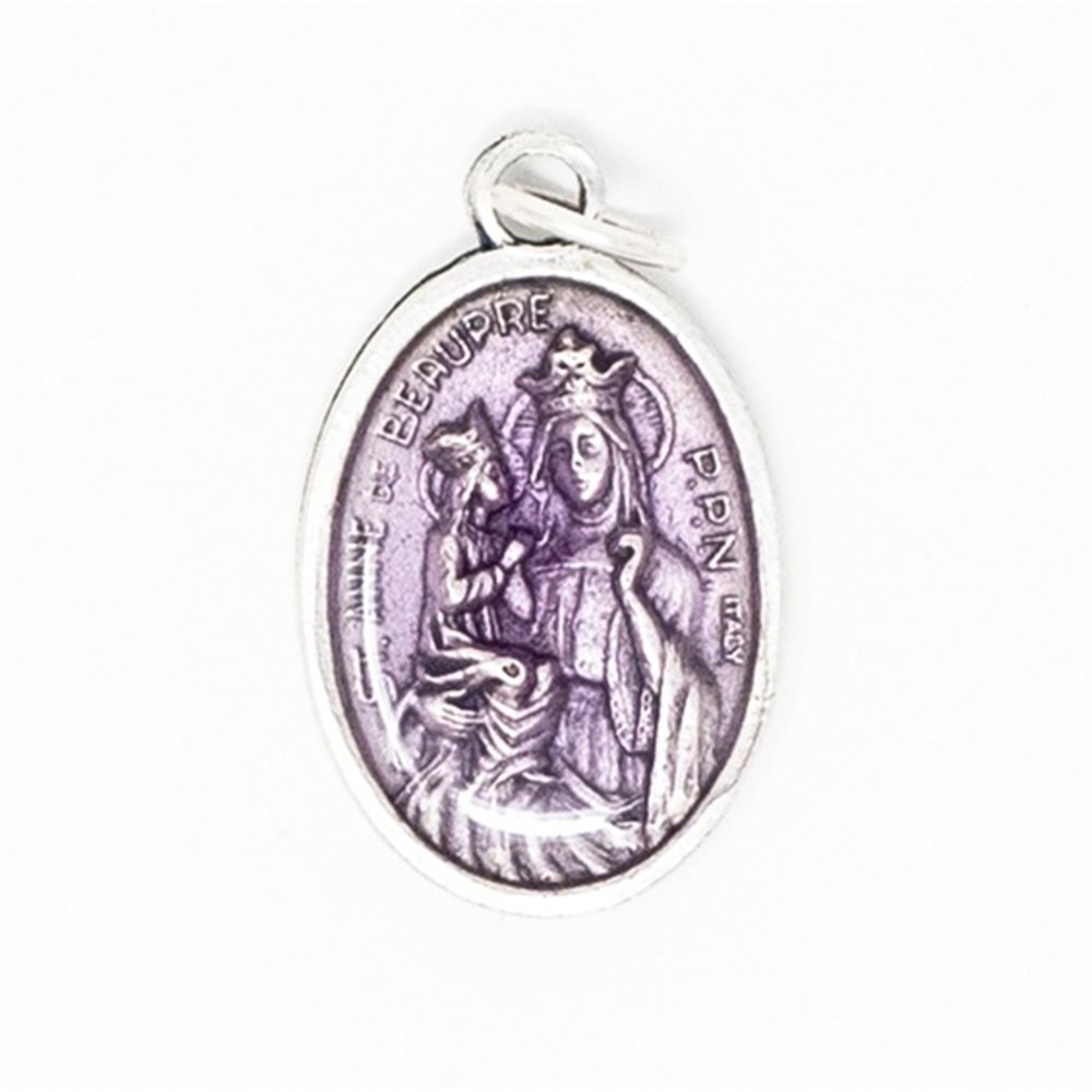 Oxidized metal Medal, St. Ann, purple